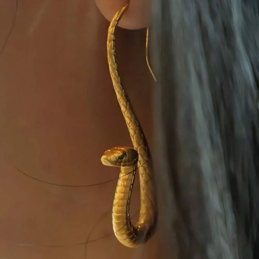 Snake drop earrings A938